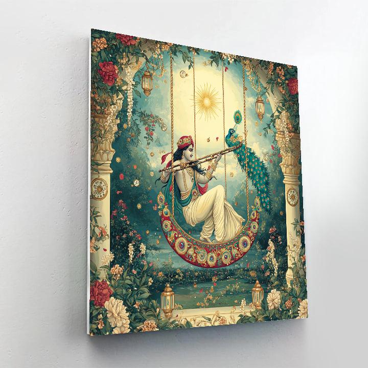 Krishna And The Time Dilation Swing painting number kit