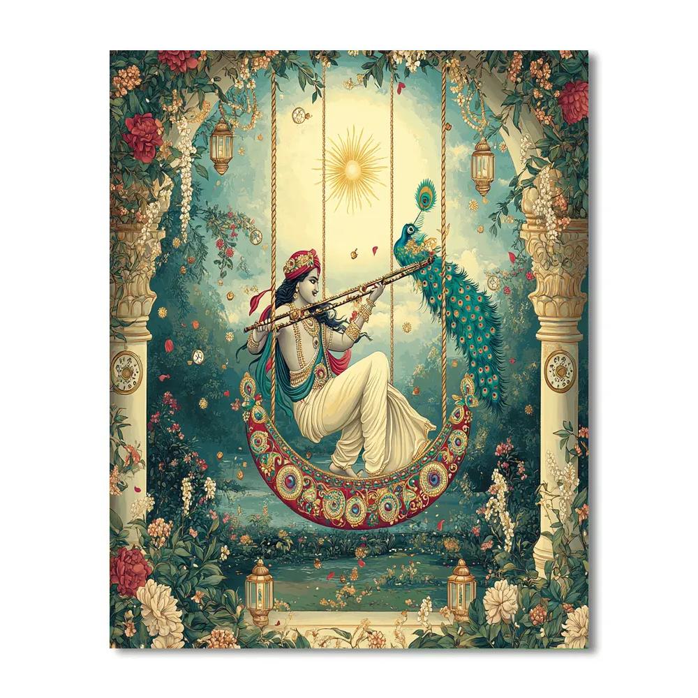 Krishna And The Time Dilation Swing painting number kit