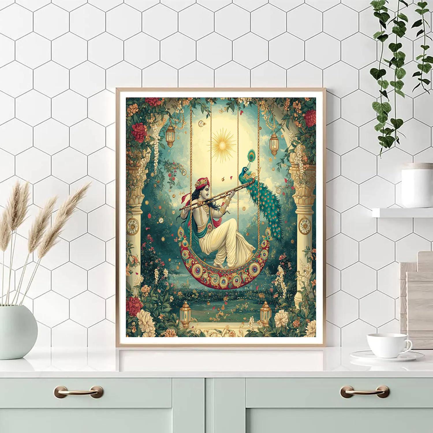 Krishna And The Time Dilation Swing painting number kit