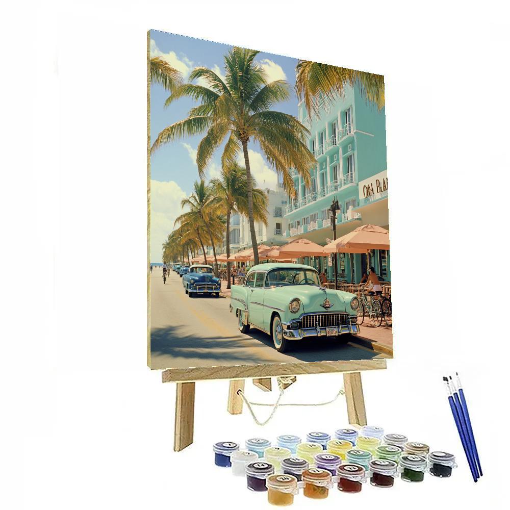 Art Deco Shores At Ocean Drive Miami Beach United States Numbered painting kits