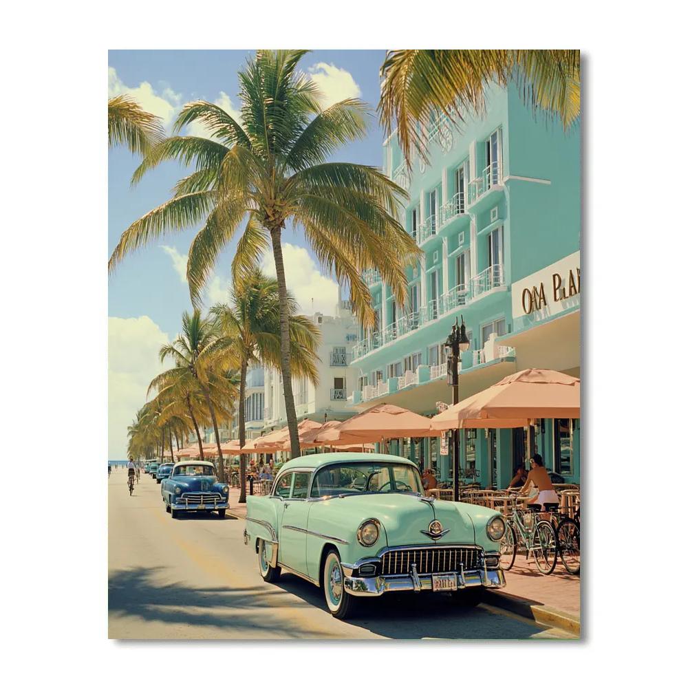 Art Deco Shores At Ocean Drive Miami Beach United States Numbered painting kits