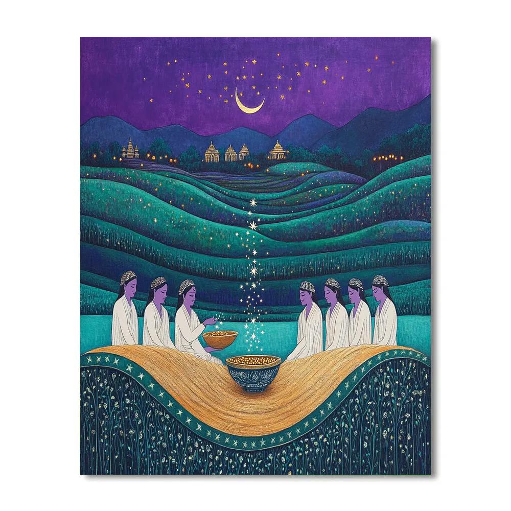 Brahma Star Seed Ceremony Paint by numbers art