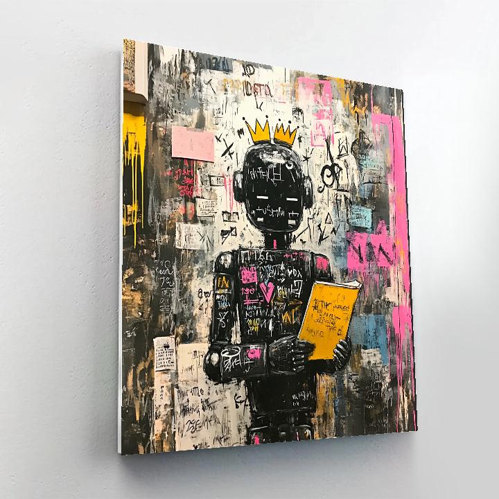 Jean Michel Basquiat Inspired Robot Street Poet Numbered painting kits