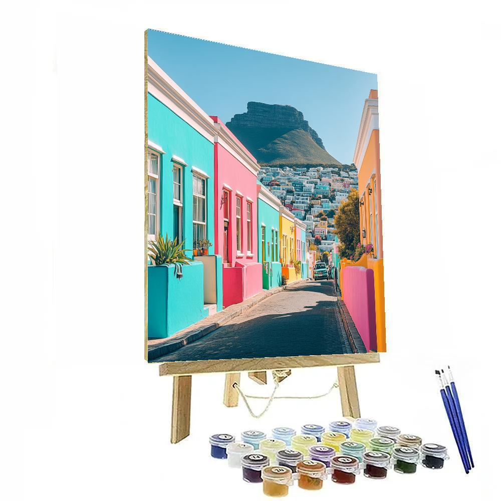 Color Blocks Of The Bo Kaap Streets Cape Town South Africa Paint by numbers art