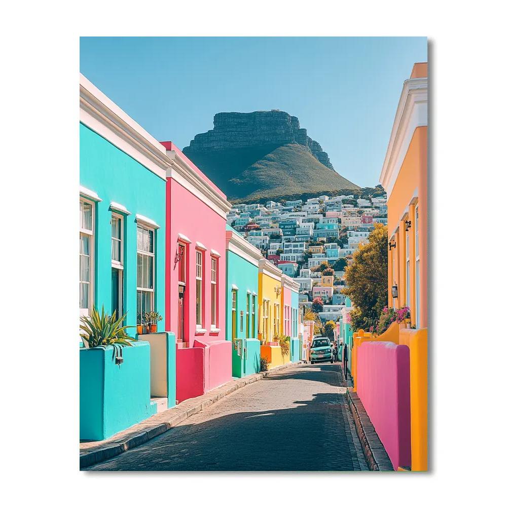 Color Blocks Of The Bo Kaap Streets Cape Town South Africa Paint by numbers art