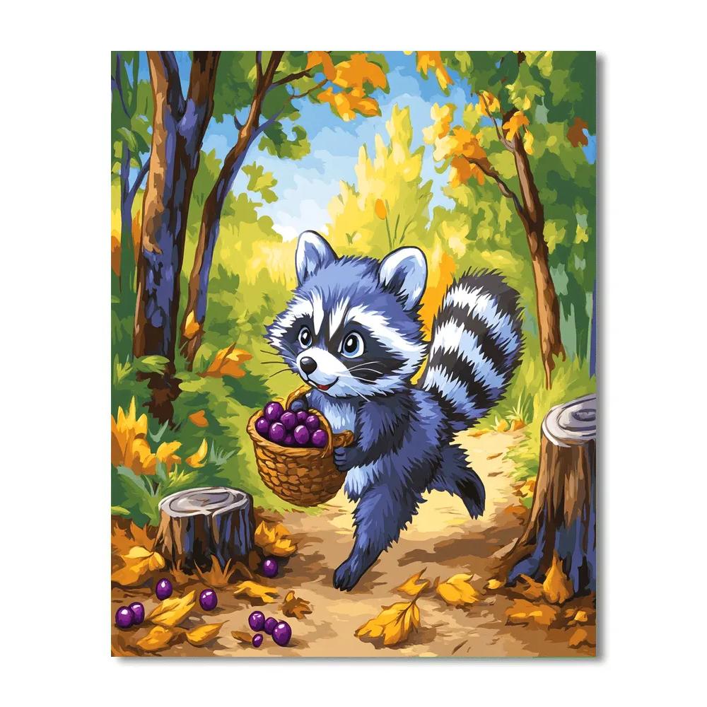 Meeko Berry Basket Woodland Dash paint by color