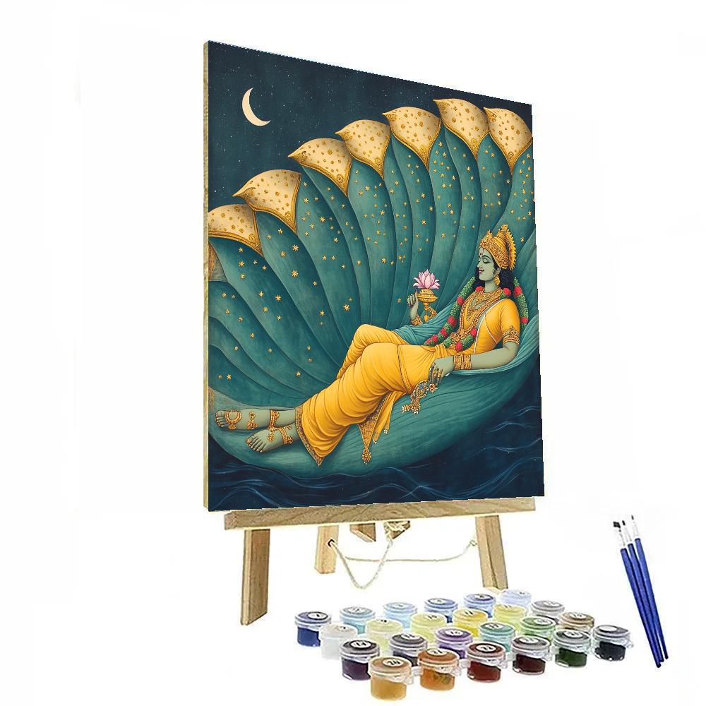Ananta Shesha As A Star River Throne painting number kit