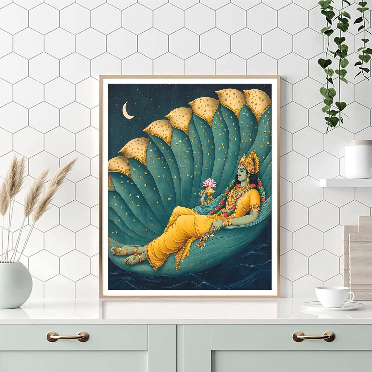 Ananta Shesha As A Star River Throne painting number kit