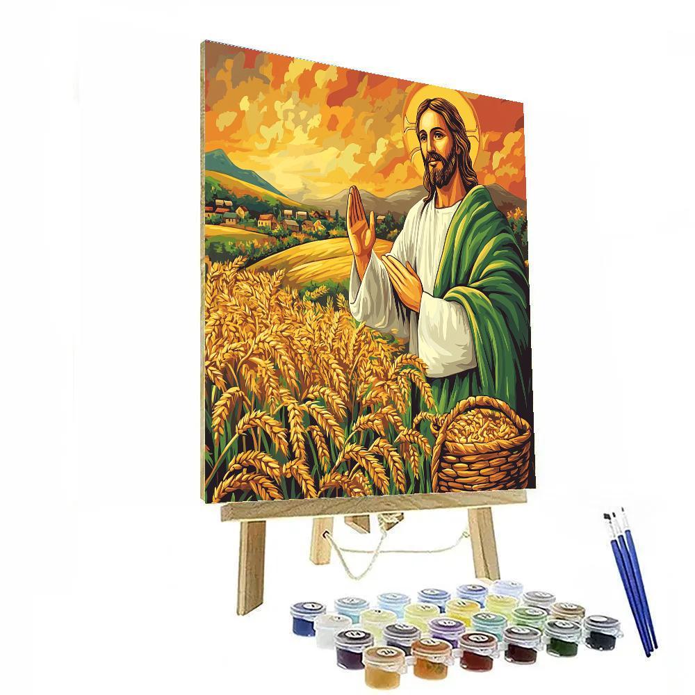 Jesus And The Wheat Field Benediction Numbered painting kits