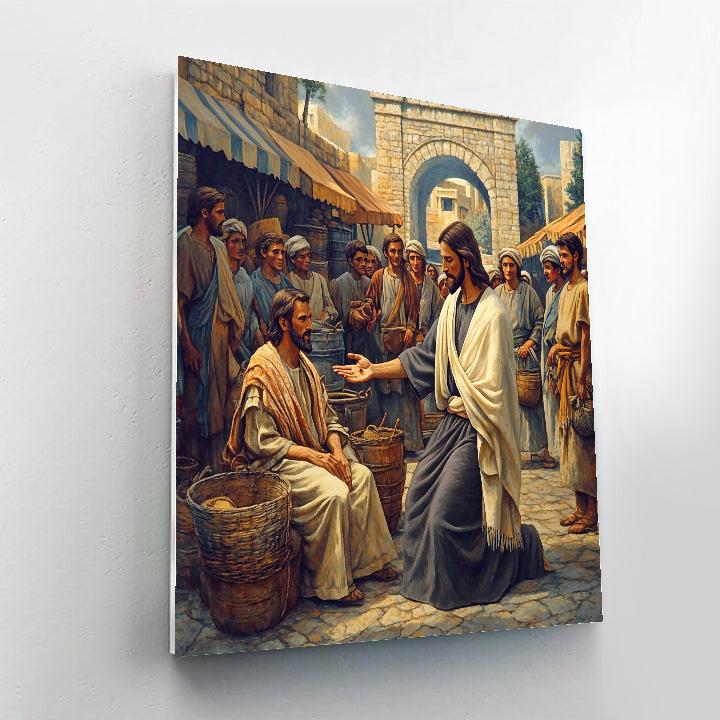 Healing With Jesus At The City Gate Numbered painting kits