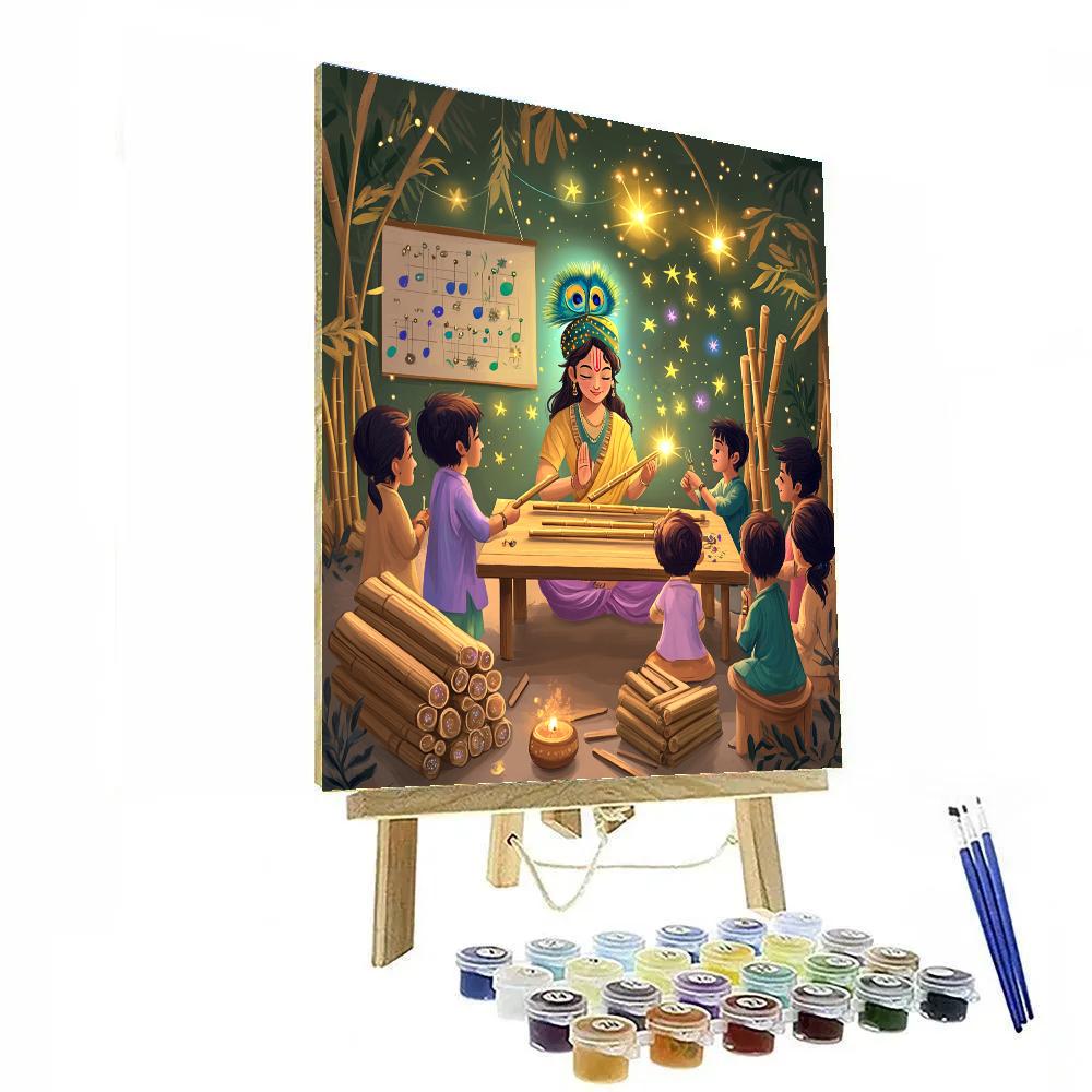 Krishna At The Celestial Music Workshop paint by numbers