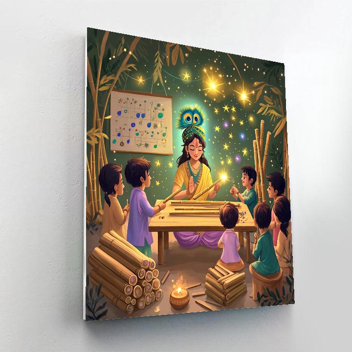 Krishna At The Celestial Music Workshop paint by numbers