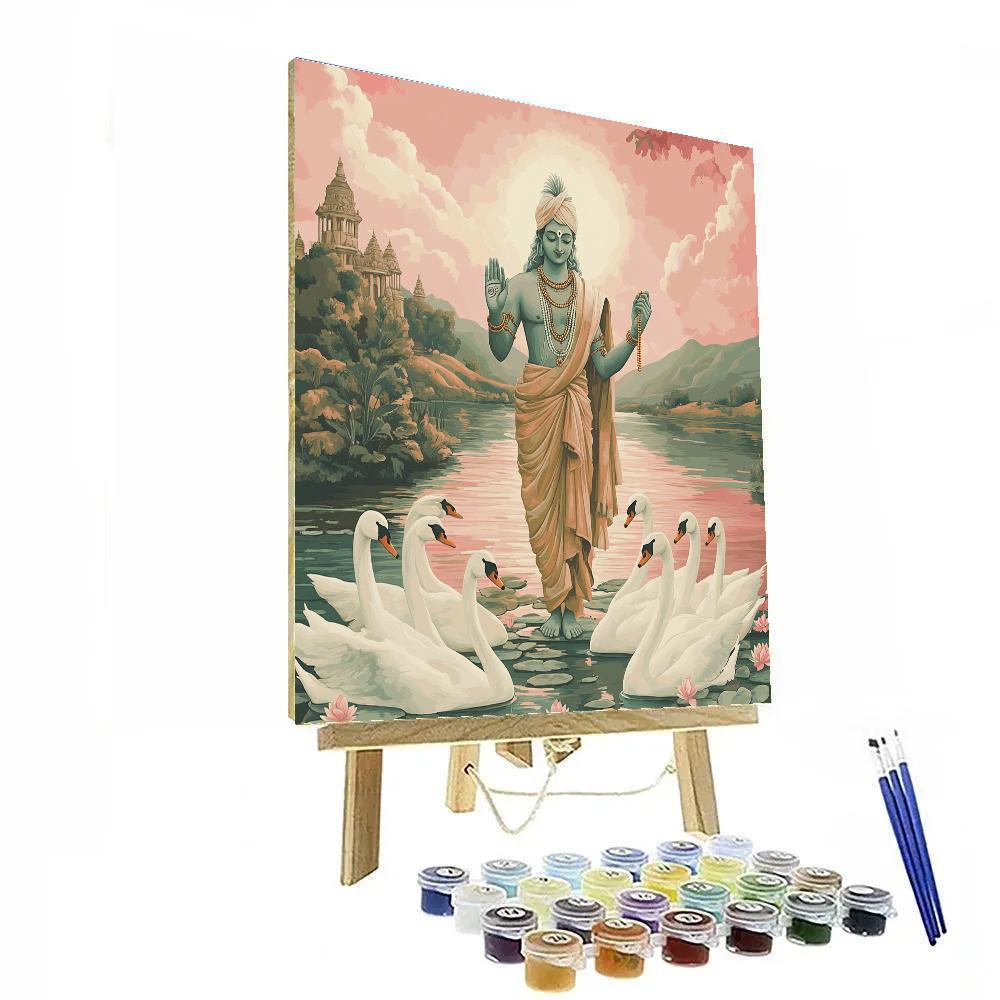 Brahma Dawn Chorus With Swans Paint by numbers kits