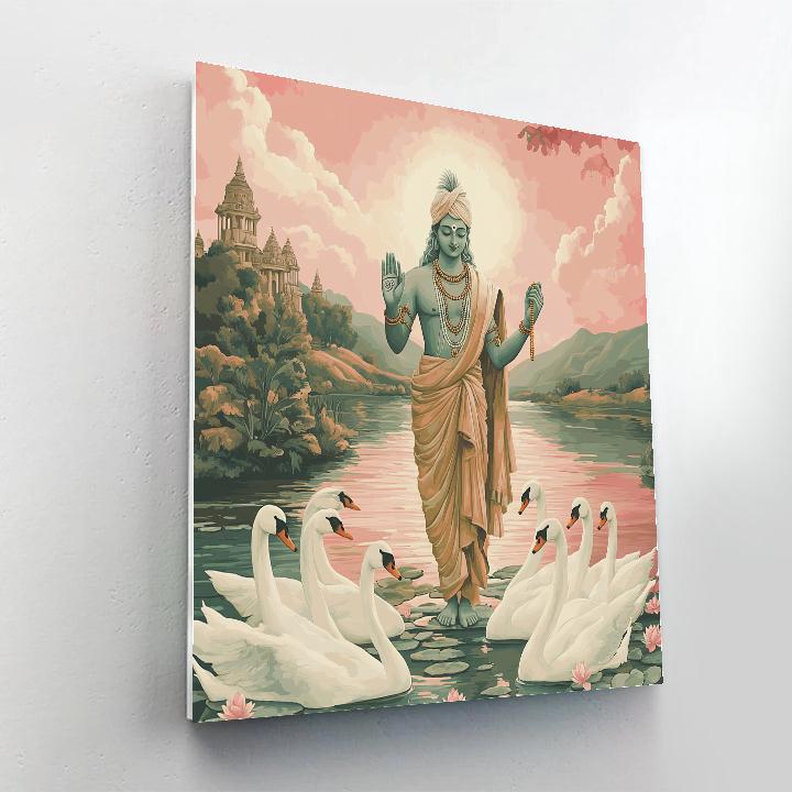 Brahma Dawn Chorus With Swans Paint by numbers kits