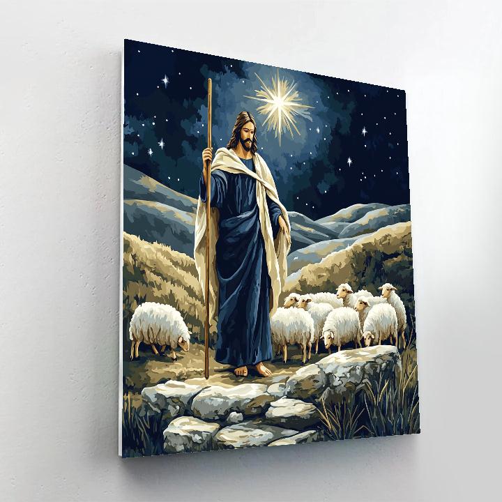 Jesus Shepherd Of The Starlit Fold Number painting
