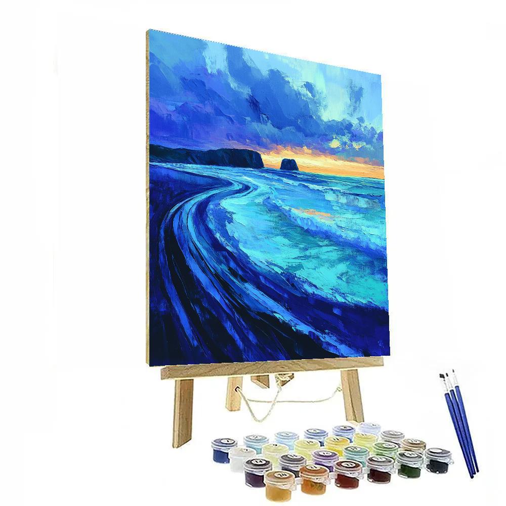 Emily Carr Inspired Bioluminescent Storm Coast DIY paint by numbers