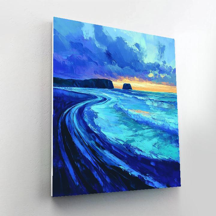 Emily Carr Inspired Bioluminescent Storm Coast DIY paint by numbers