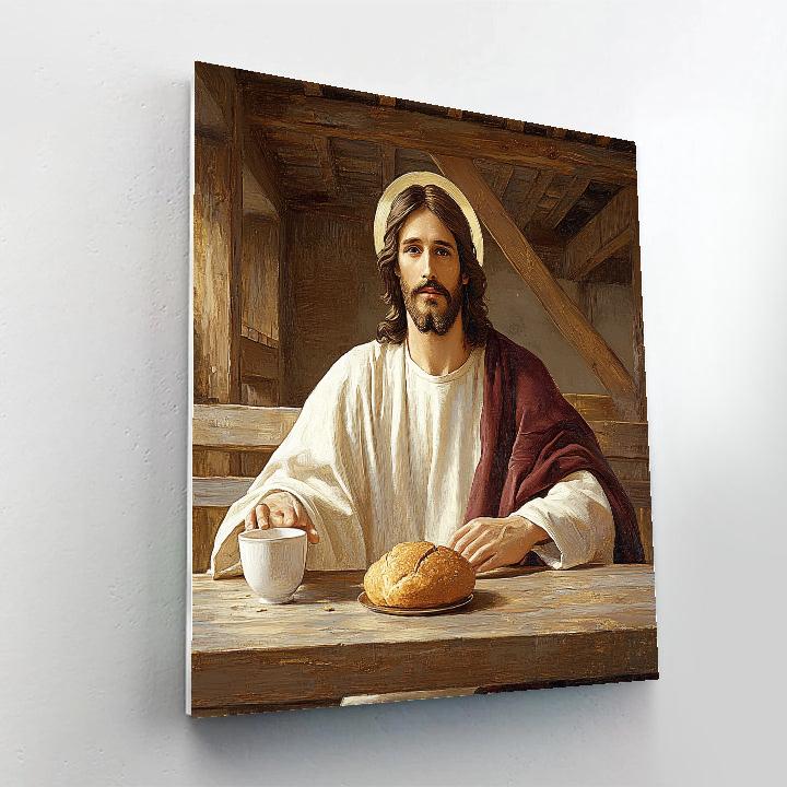 Jesus At The Table Of Quiet Communion Painting by numbers kit
