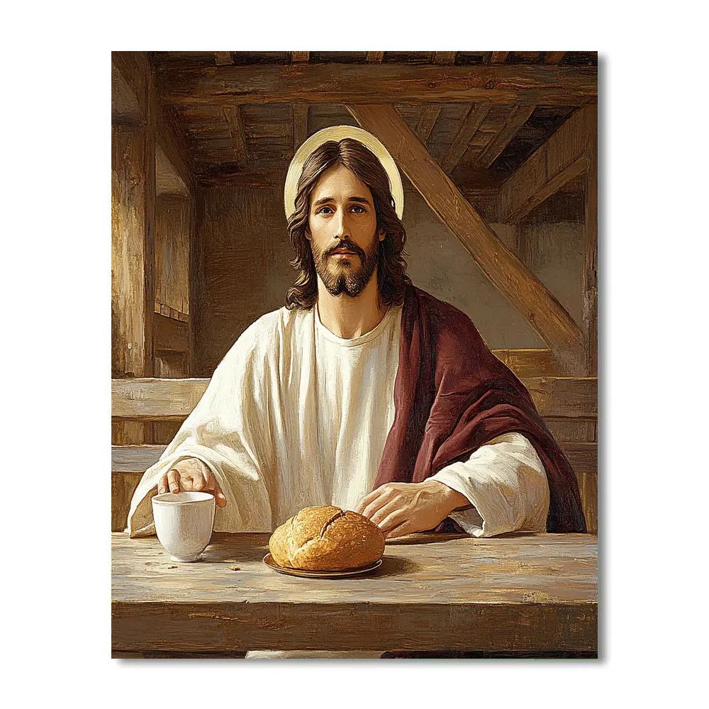 Jesus At The Table Of Quiet Communion Painting by numbers kit