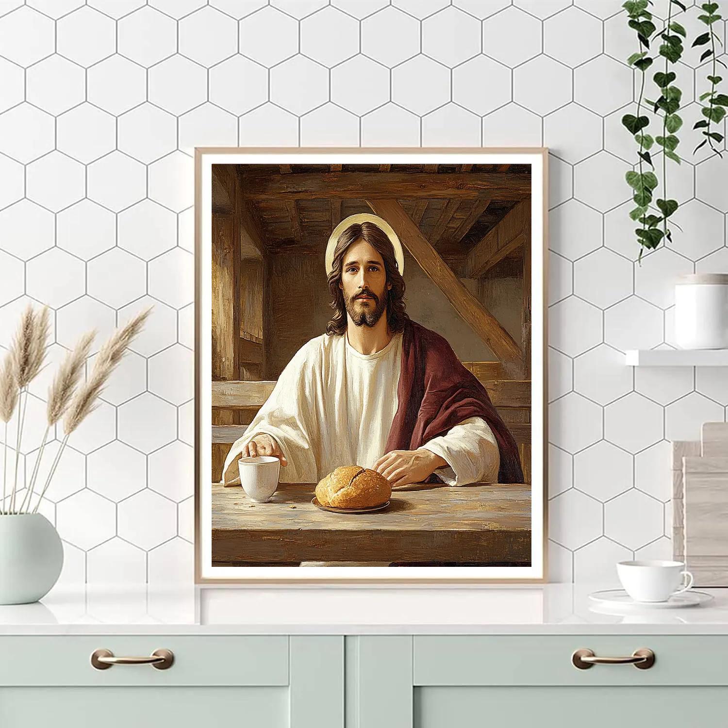 Jesus At The Table Of Quiet Communion Painting by numbers kit
