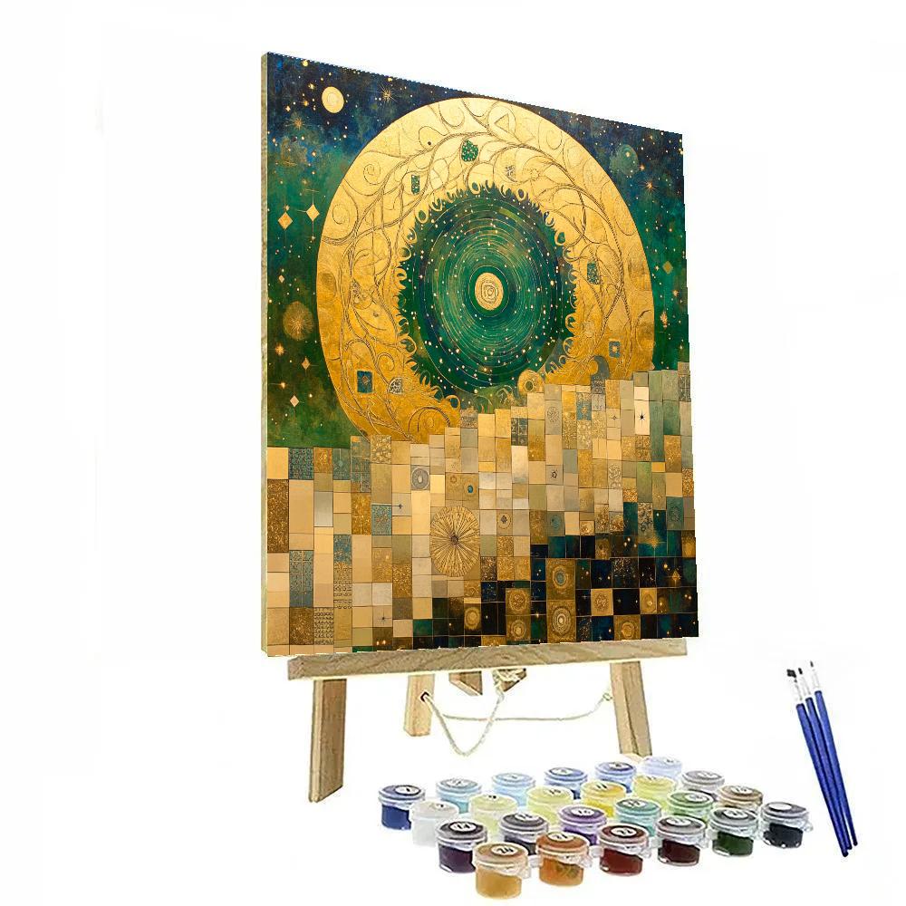 Gustav Klimt Inspired Aurora Mandala Of Renewal Painting by numbers kit