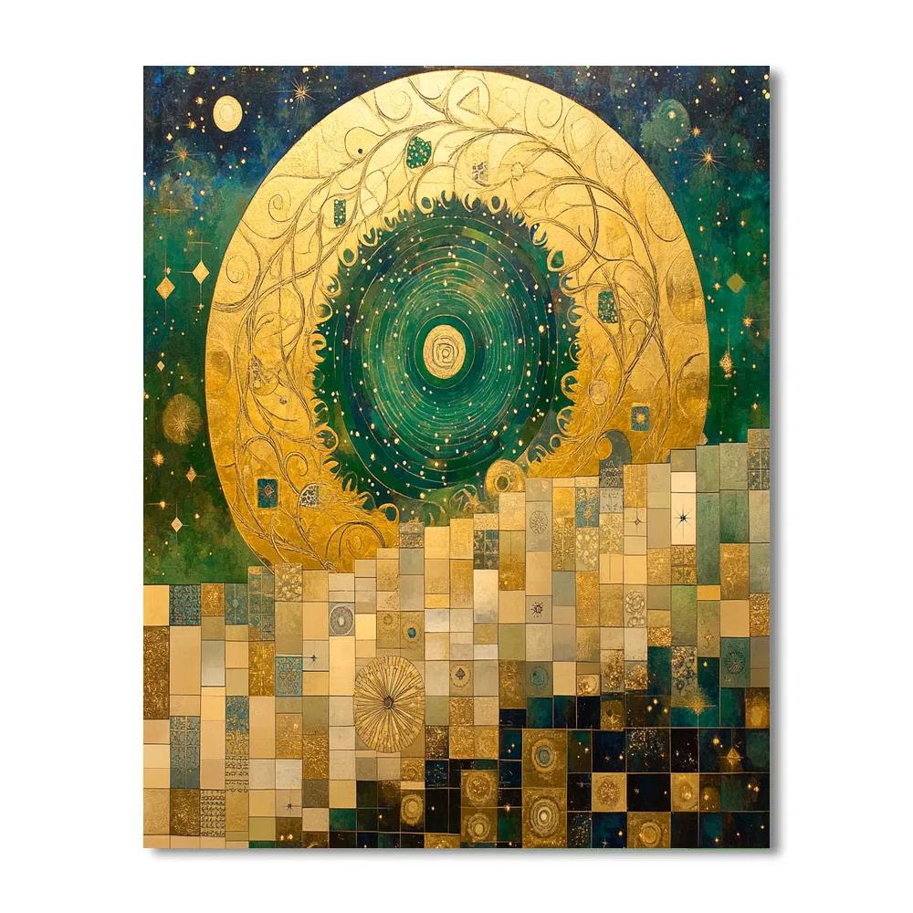 Gustav Klimt Inspired Aurora Mandala Of Renewal Painting by numbers kit