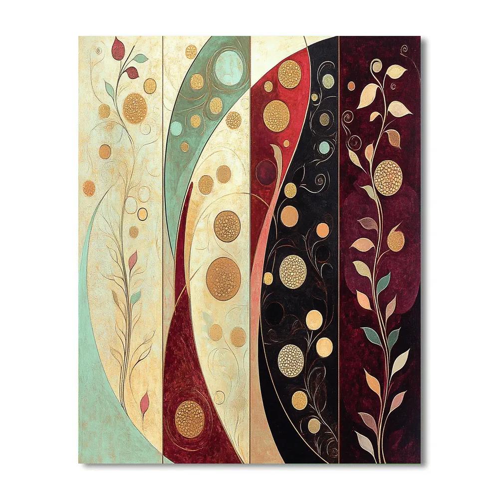 Gustav Klimt Inspired Symphony Of Seasons In Ornamental Bloom DIY paint by numbers