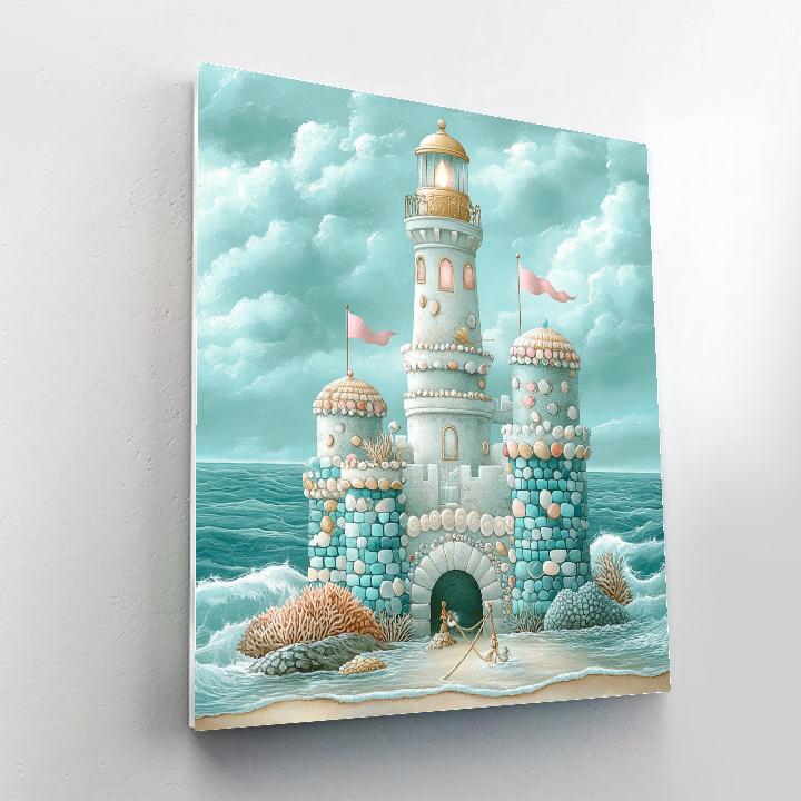 Glass Reef Castle At Low Tide DIY paint by numbers