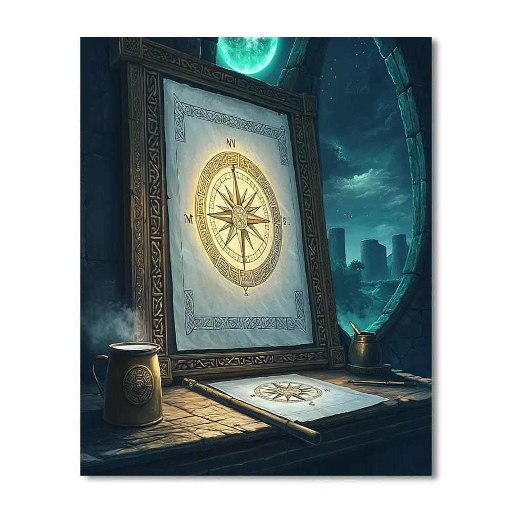The Celtic Ogham Star Map Scriptorium DIY paint by numbers