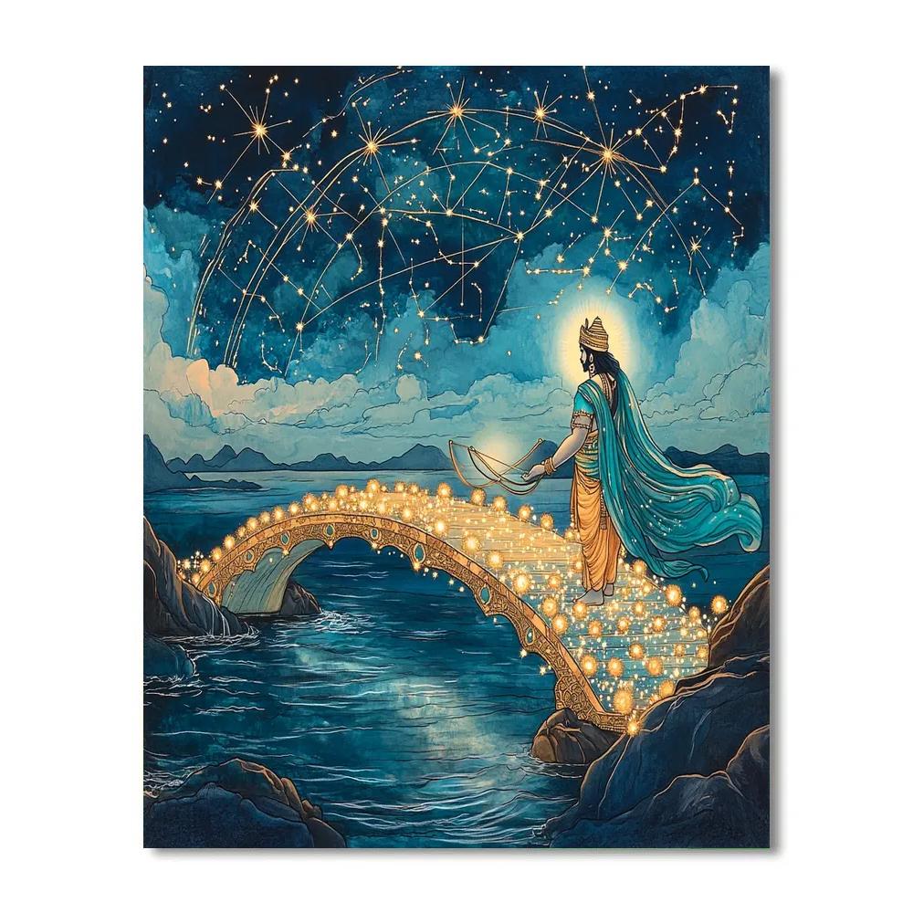 Rama-Crowned Ocean Bridge Of Constellations Painting by numbers kit