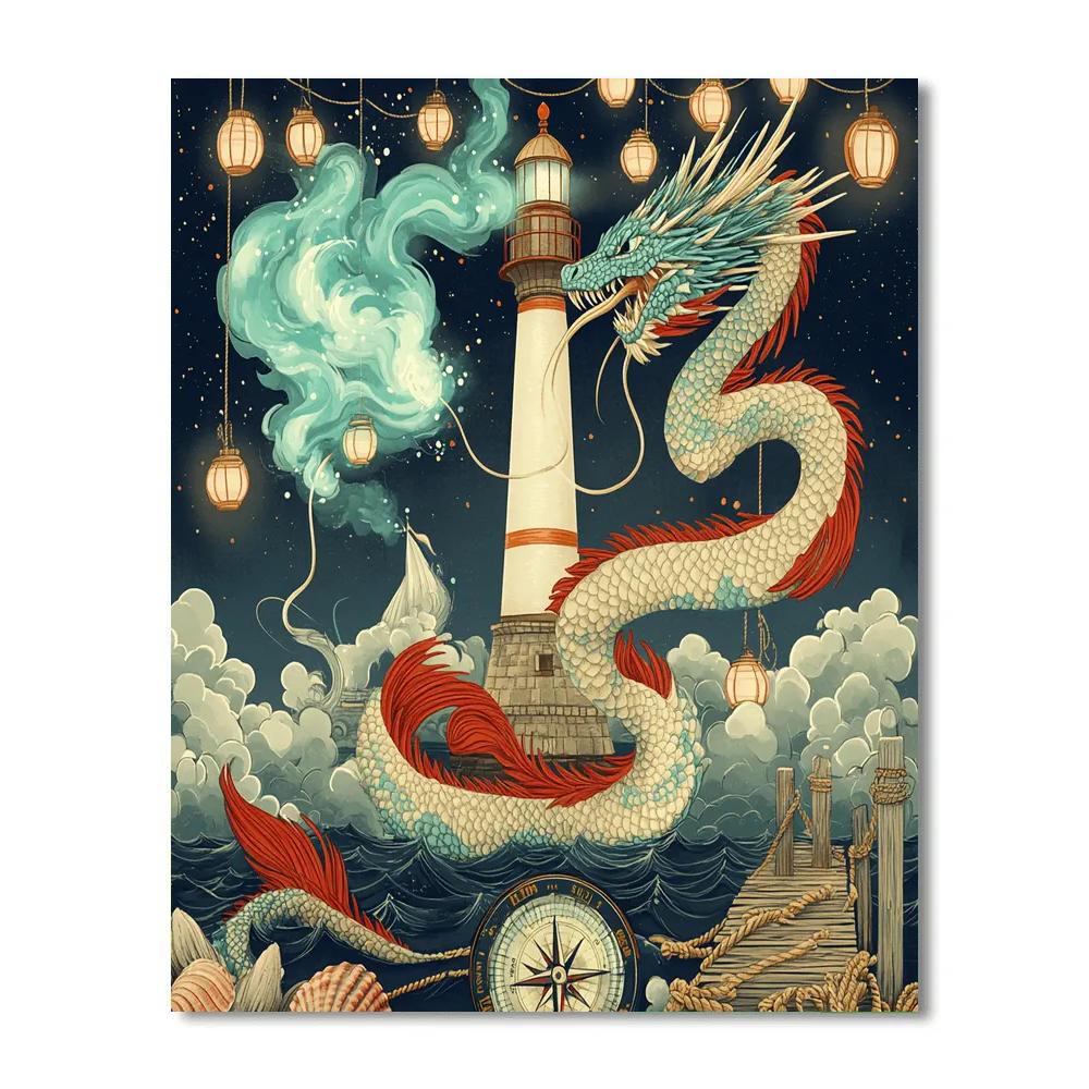 Lantern Harbor Dragon Chronicle Numbered painting kits