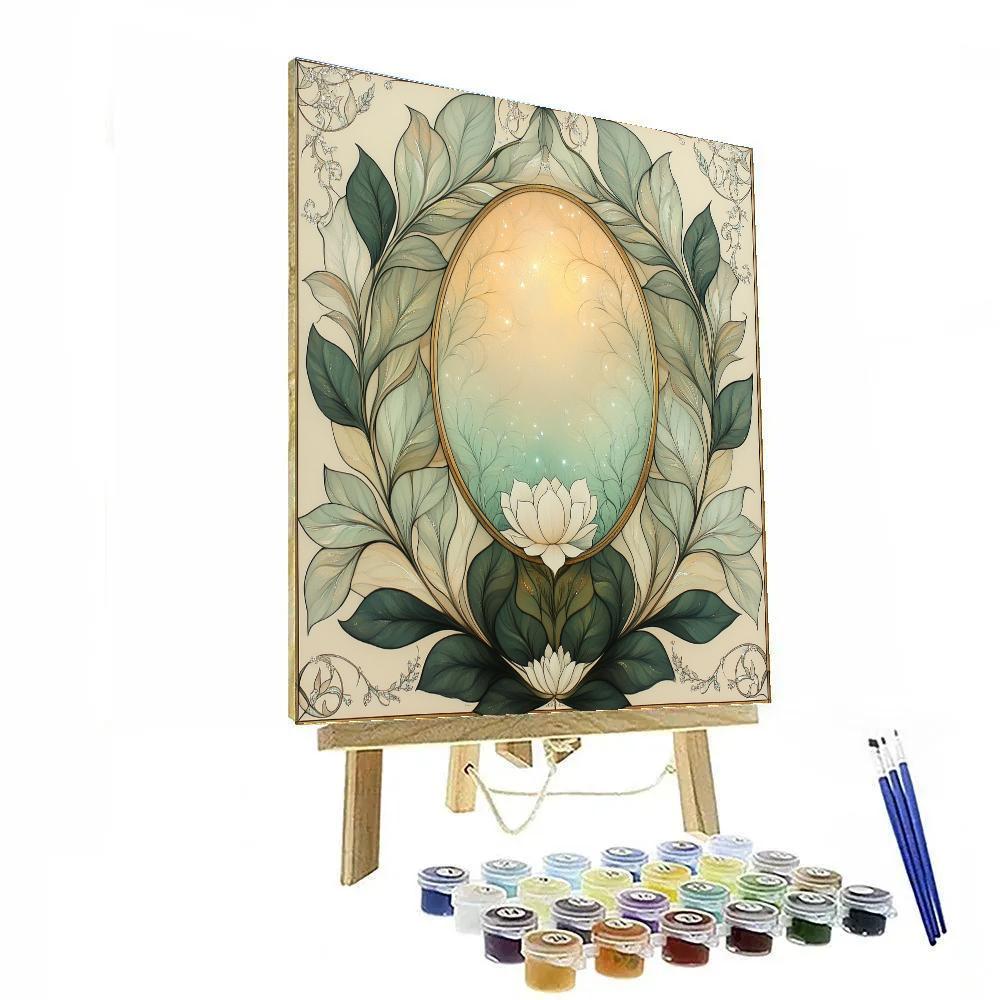 Alphonse Mucha Inspired Aurora Herbarium Paint by numbers art