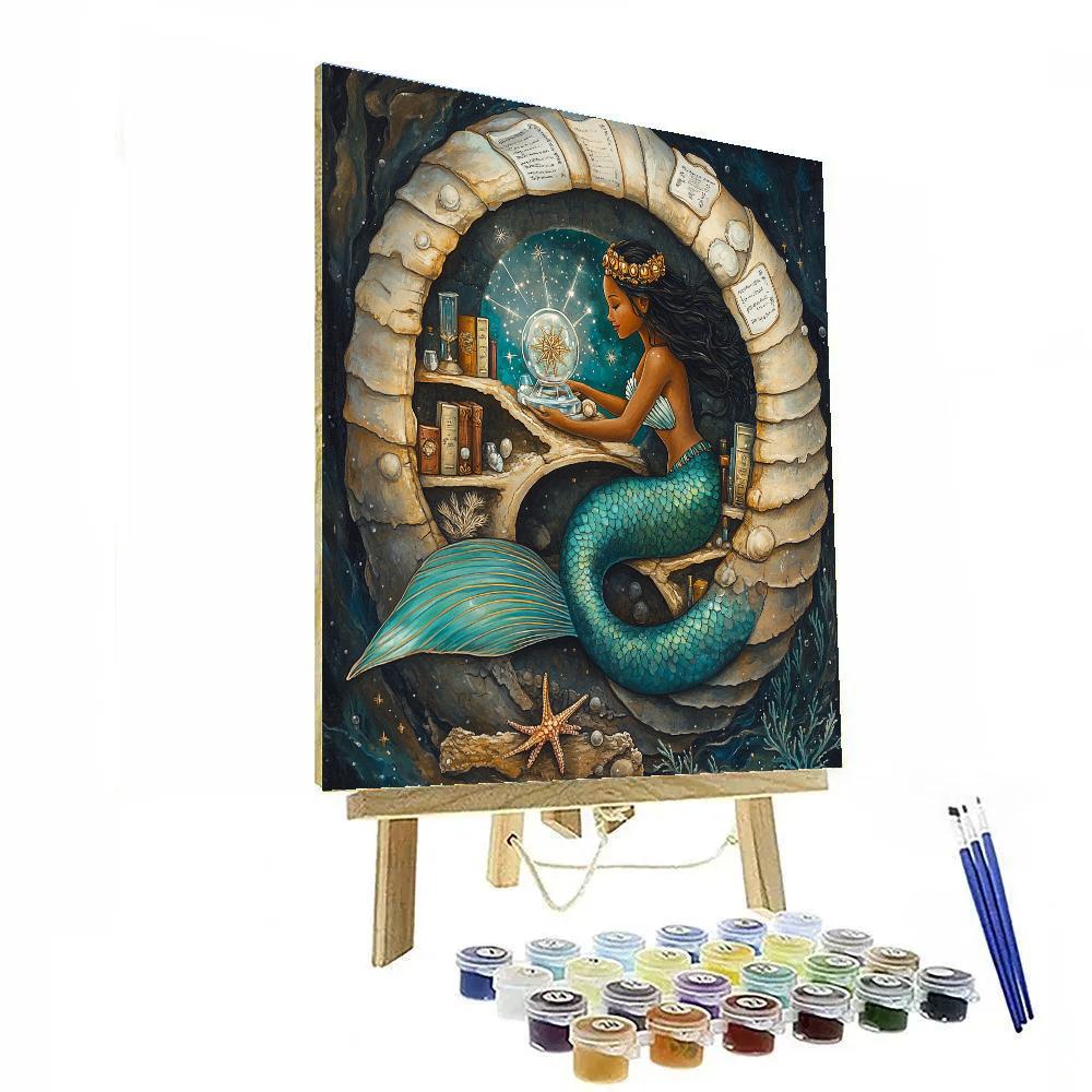 Tideglass Observatory Mermaid Paint by numbers art