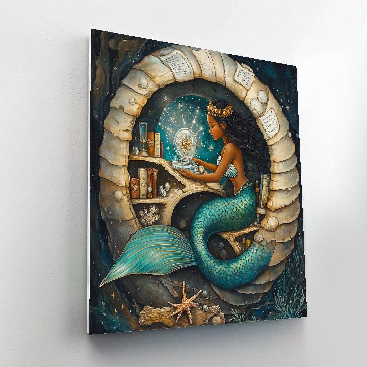 Tideglass Observatory Mermaid Paint by numbers art