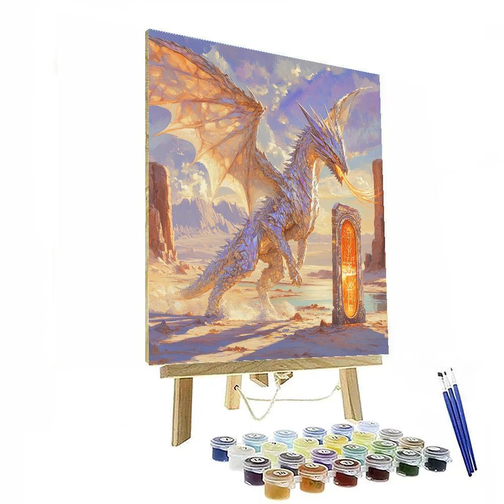 Mirror Glass Desert Dragon painting number kit