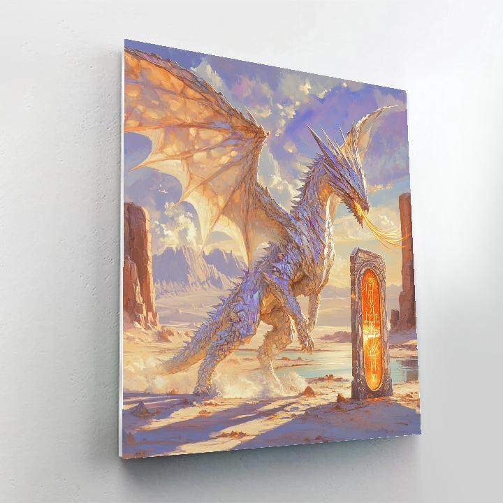 Mirror Glass Desert Dragon painting number kit