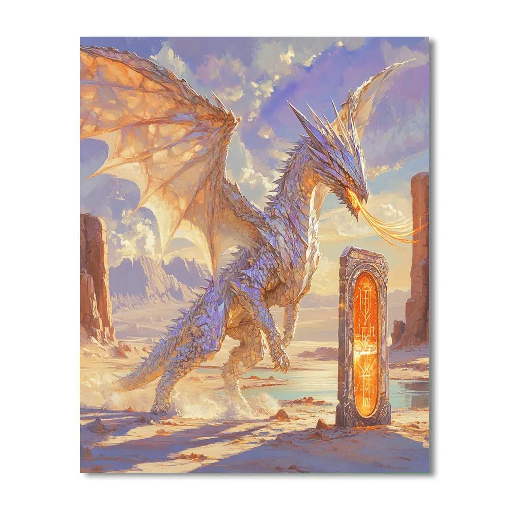 Mirror Glass Desert Dragon painting number kit