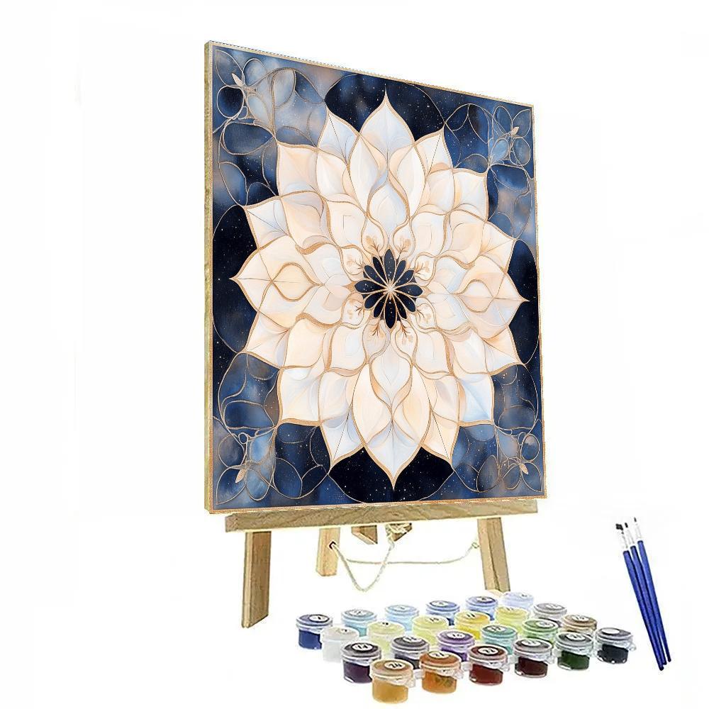 Alphonse Mucha Inspired Tidal Nebula Mandala Numbered painting kits