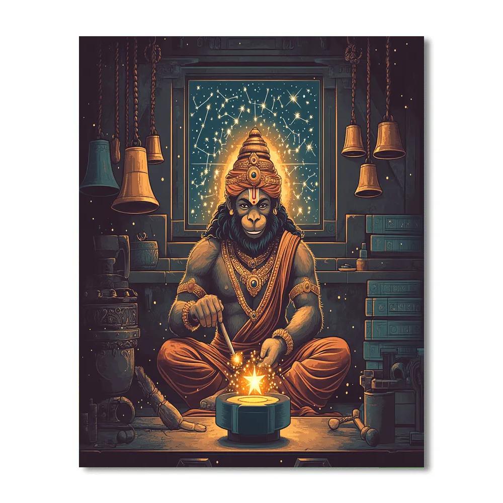 Hanuman Forge Of Stars Workshop Scene Numbered painting kits