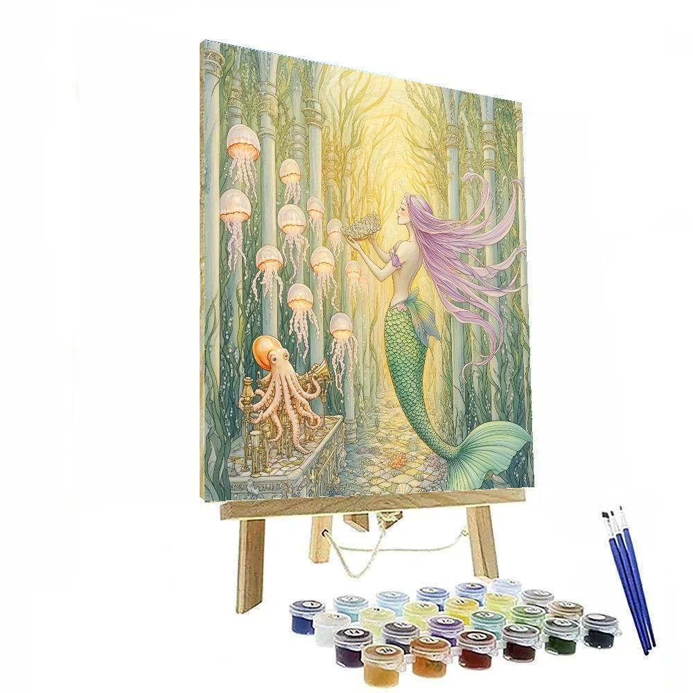 Kelp Cathedral With Mermaid Choir Numbered painting kits