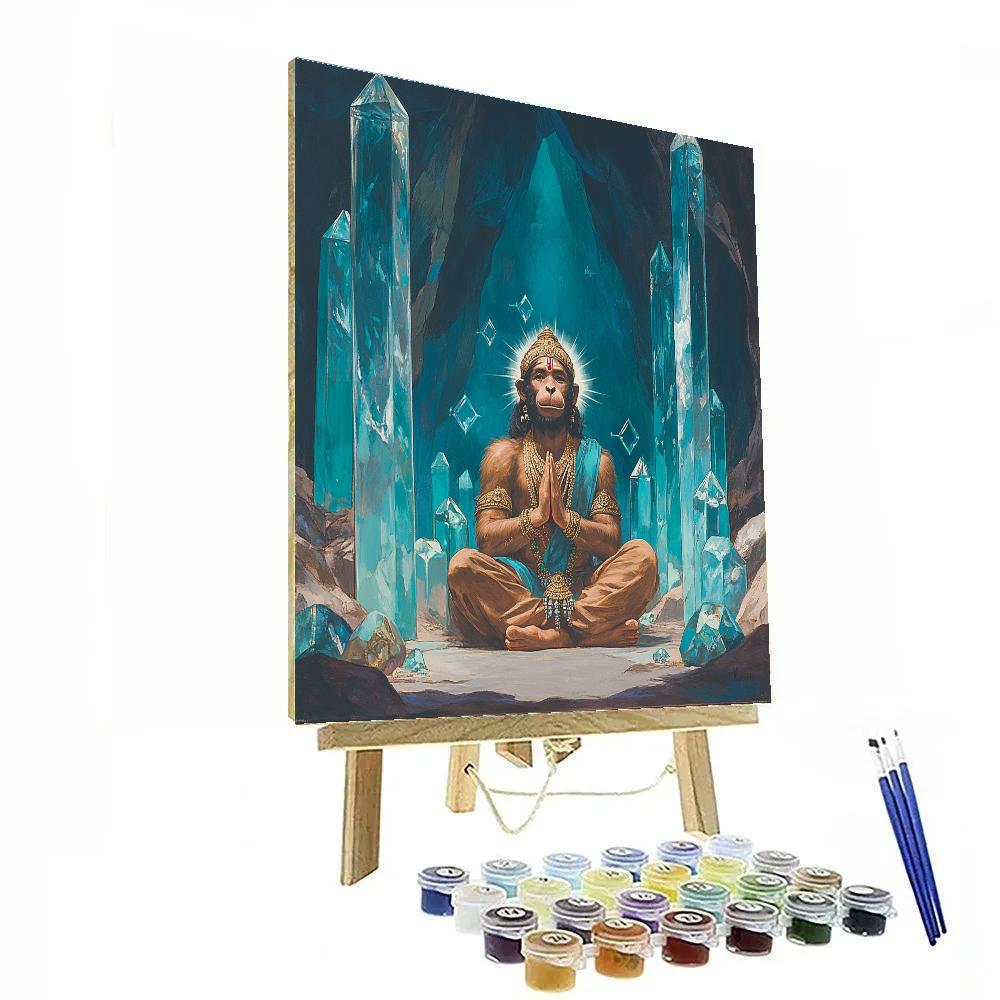 Hanuman In The Crystal Cave Of Echoing Hymns paint by numbers