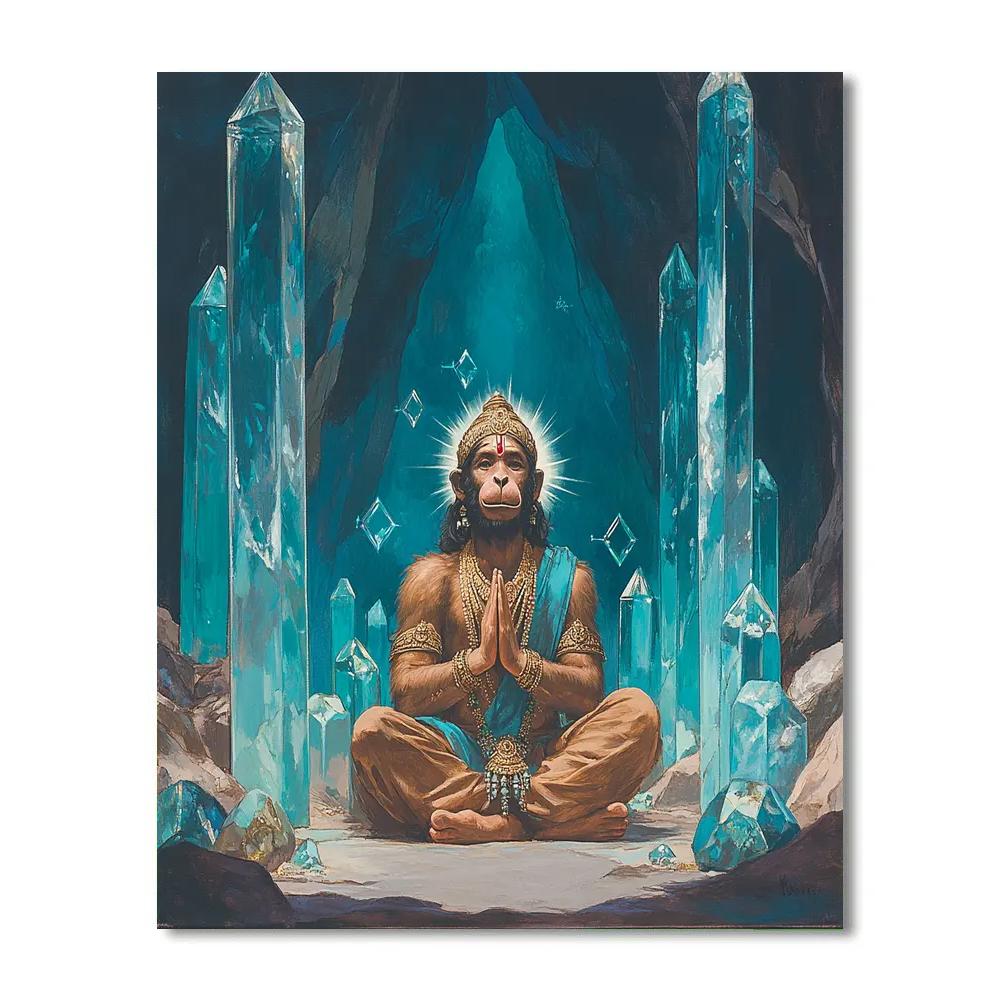 Hanuman In The Crystal Cave Of Echoing Hymns paint by numbers