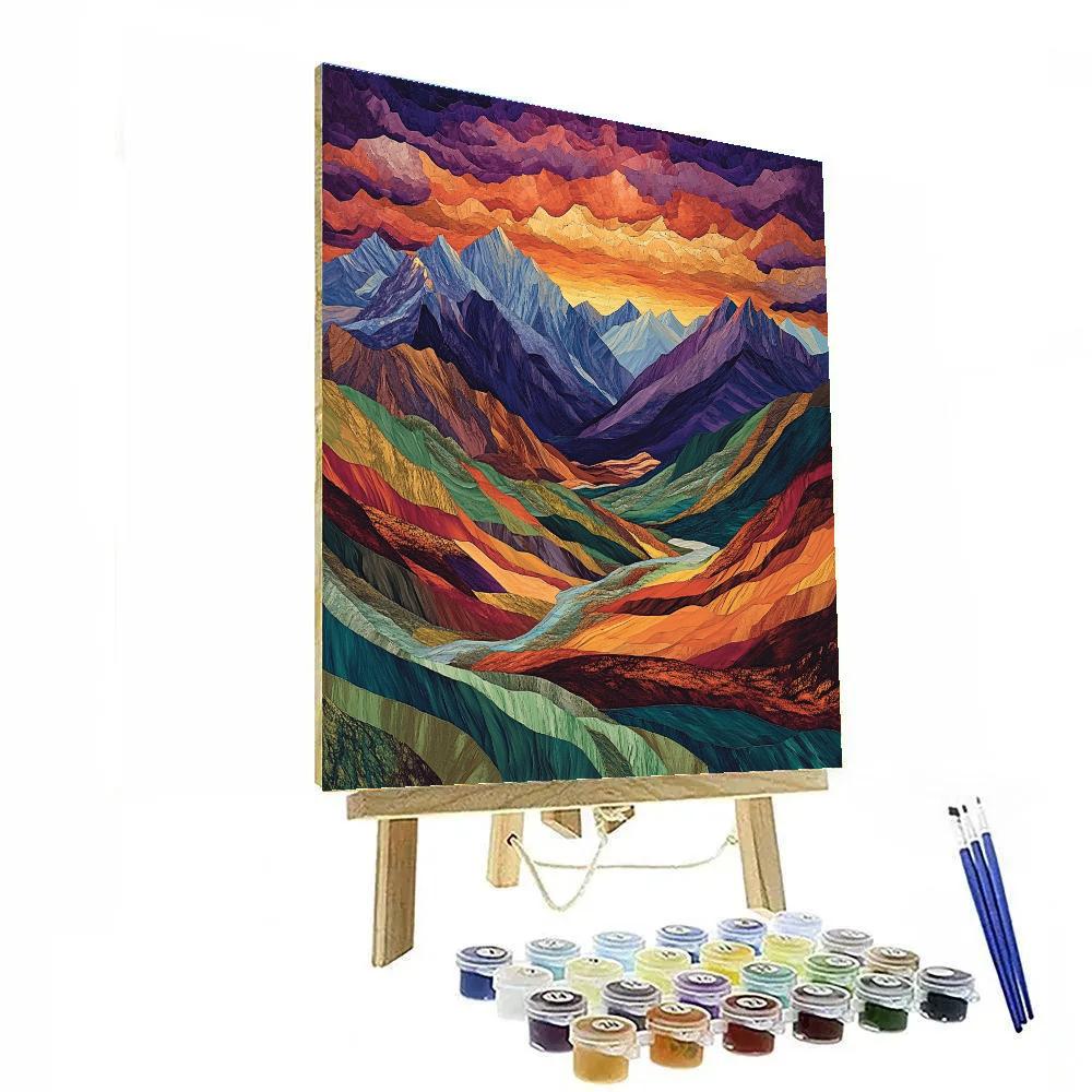 Frederick Varley Inspired Ember Dusk Over Wind Swept Alpine Pass paint by numbers