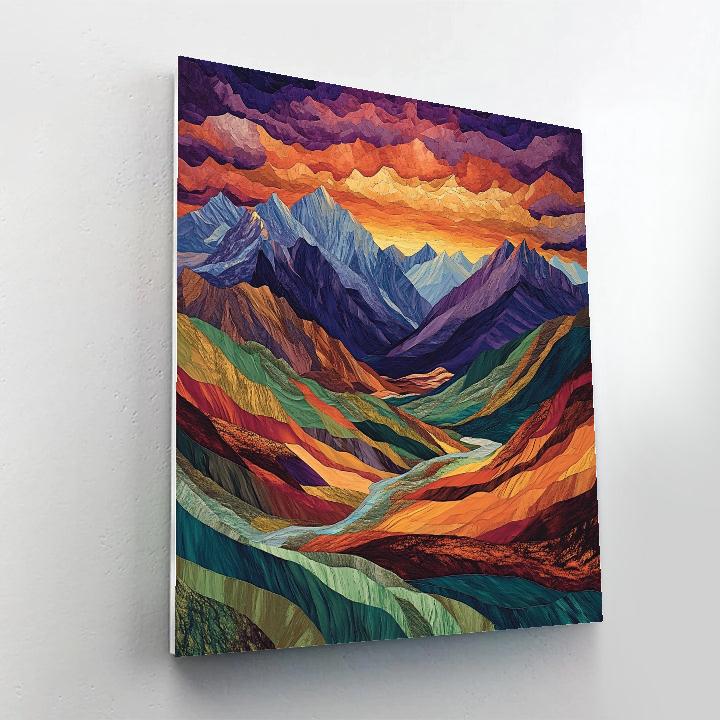 Frederick Varley Inspired Ember Dusk Over Wind Swept Alpine Pass paint by numbers