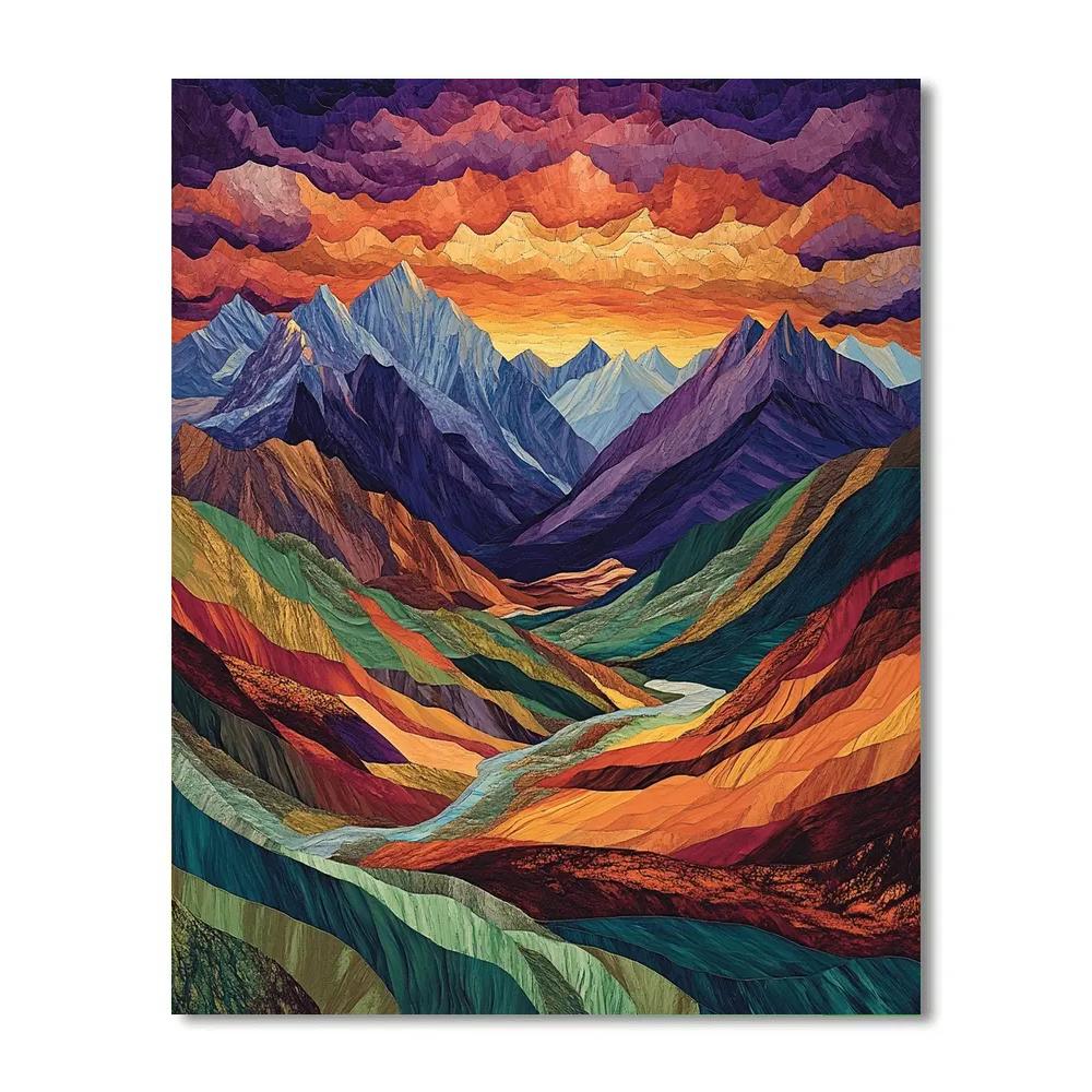 Frederick Varley Inspired Ember Dusk Over Wind Swept Alpine Pass paint by numbers