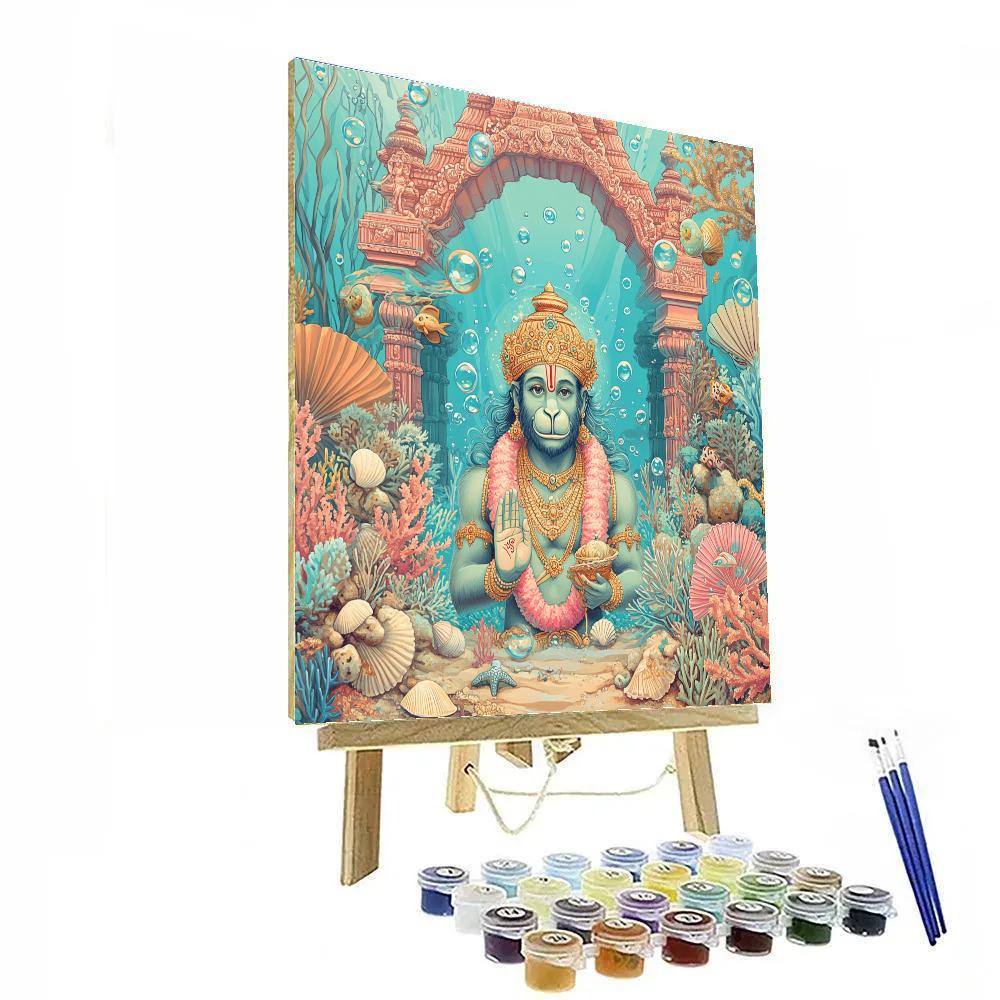 Hanuman Underwater Coral Temple Visit Numbered painting kits