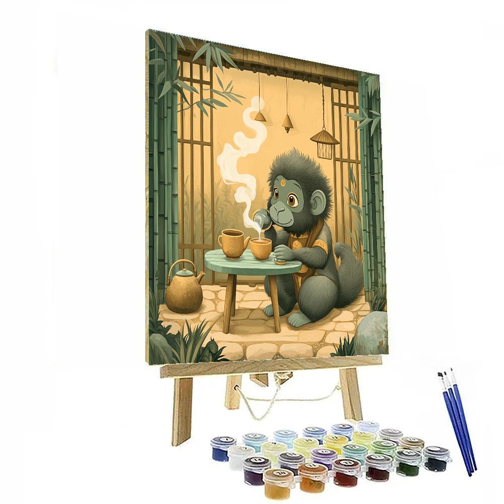 Hanuman Tea House Of Quiet Strength DIY paint by numbers