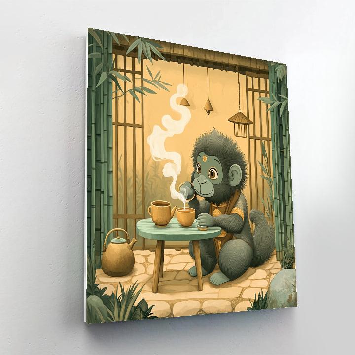 Hanuman Tea House Of Quiet Strength DIY paint by numbers