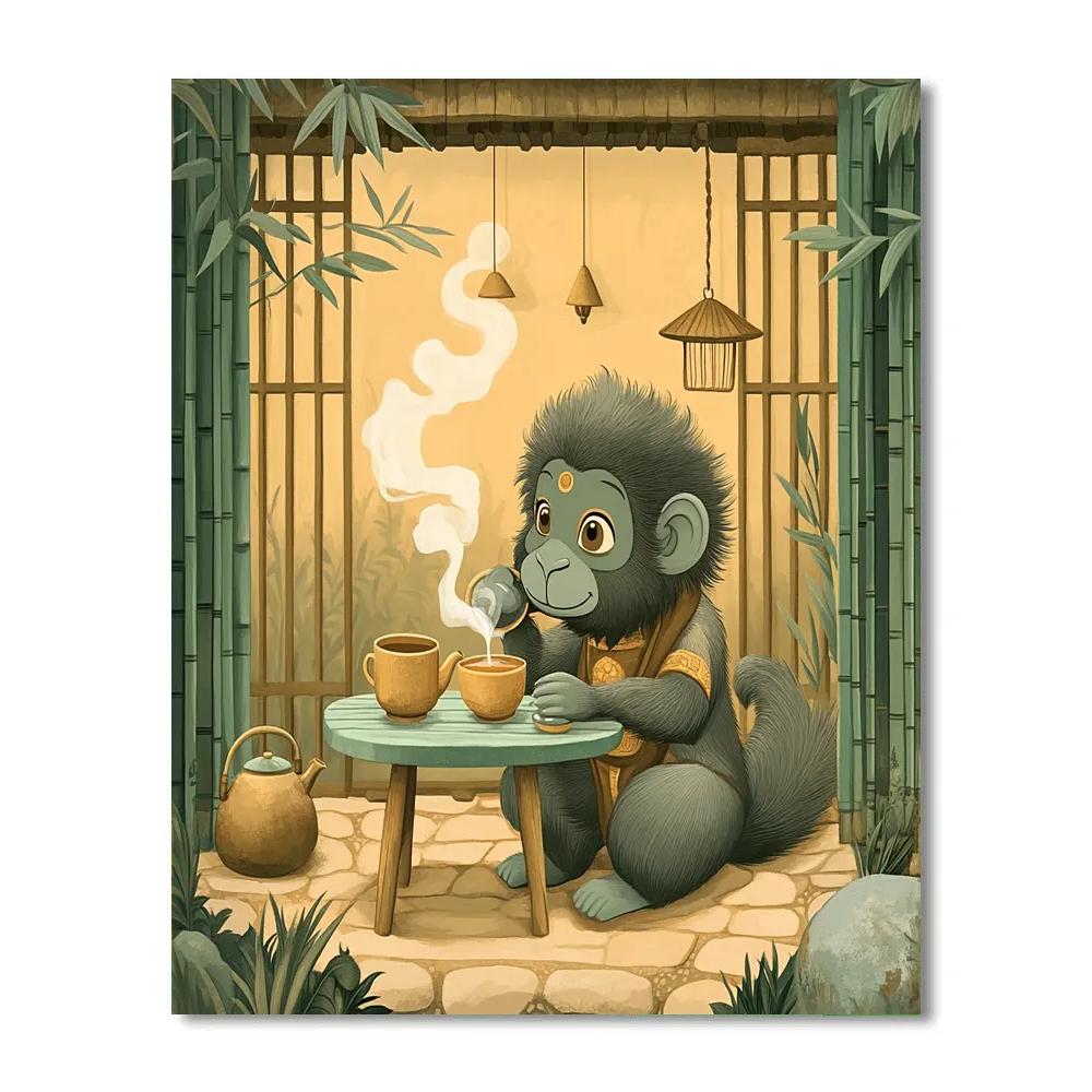 Hanuman Tea House Of Quiet Strength DIY paint by numbers
