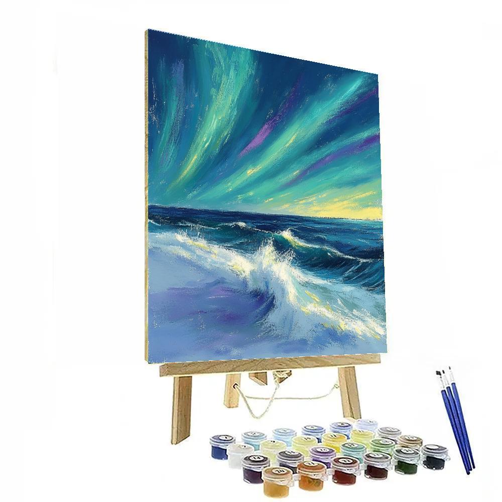Edgar Degas Inspired Aurora Over Polar Seas Paint by numbers art